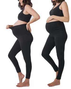 2-pack Maternity Basic Black Cotton Legging