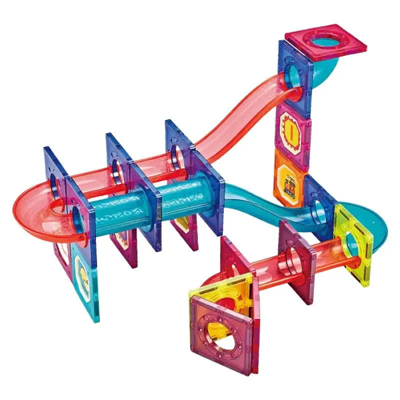 52 Piece Of Magbuild Magnetic Marble Run Blocks KP-25