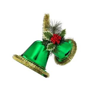 9.5" Retro 50's Bell w/Tinsel and Pine