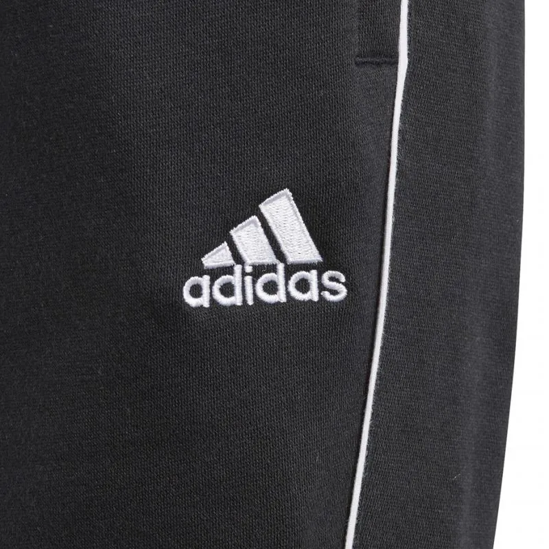 Adidas Core 18 Youth Sweatpants - Cozy Black Comfort with Tapered Fit and Drawstring Waist