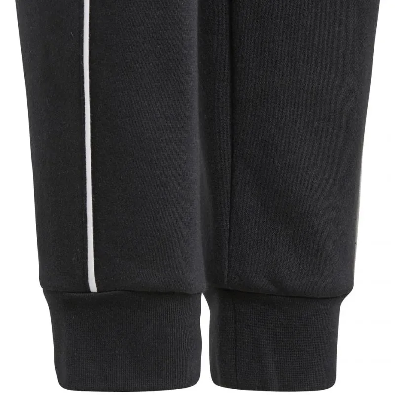 Adidas Core 18 Youth Sweatpants - Cozy Black Comfort with Tapered Fit and Drawstring Waist