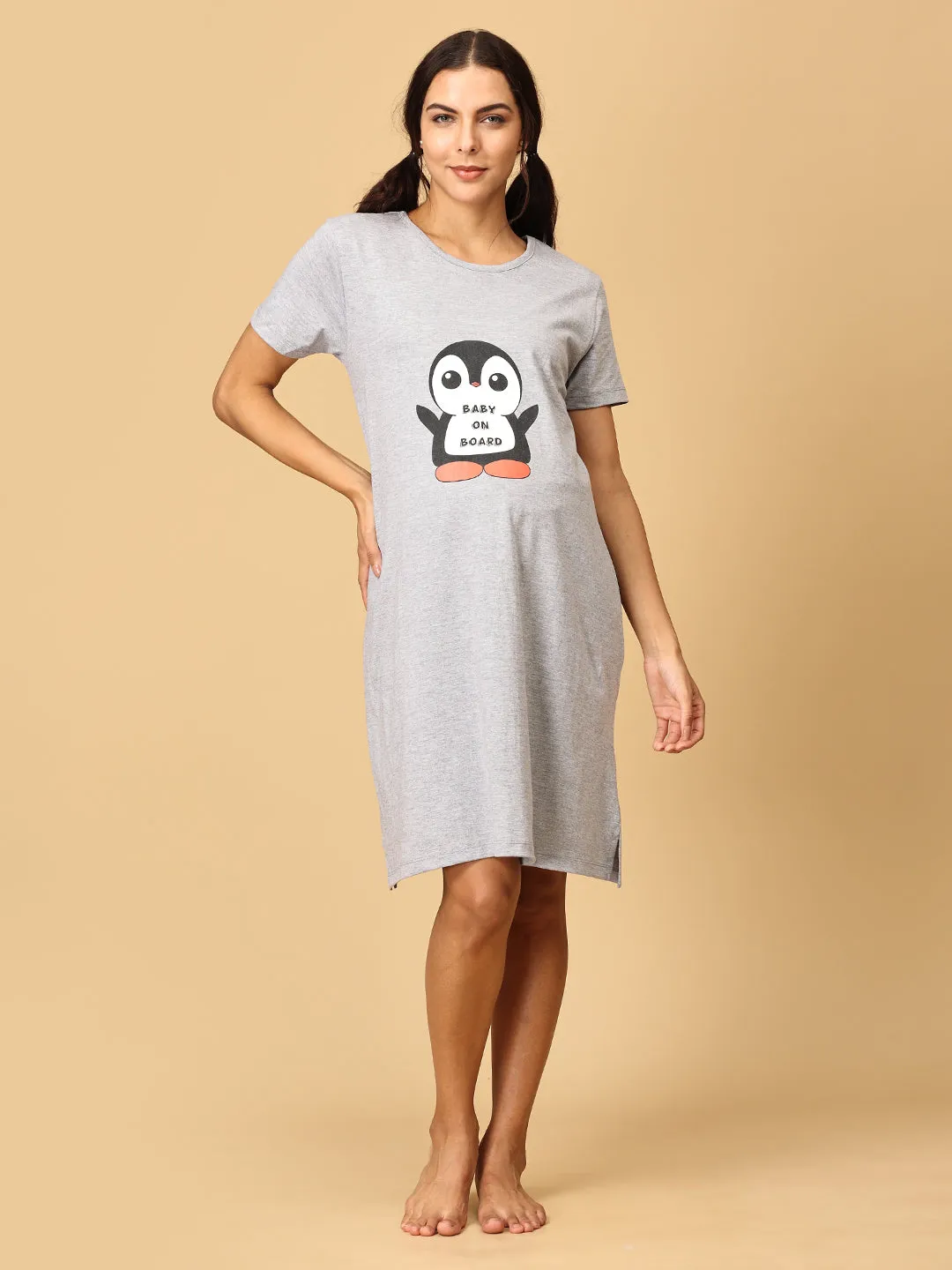 Baby On Board Maternity T- Shirt Dress