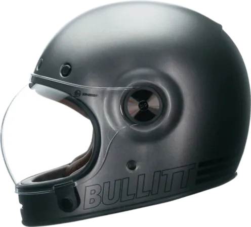 Bell Bullitt Retro Matte Metallic Titanium Full Face Helmet