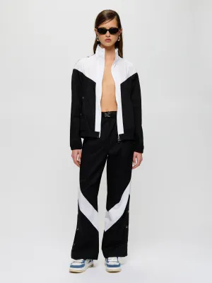 Belted Wide-Leg Track Pants