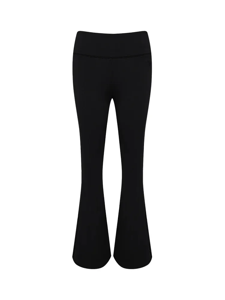 Black High-Waisted Flared Pants