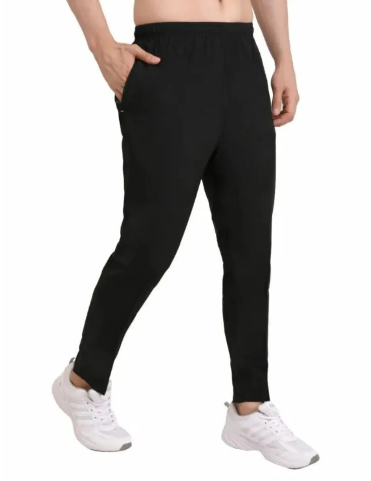 Black Unisex Plain Sports & Yoga trousers