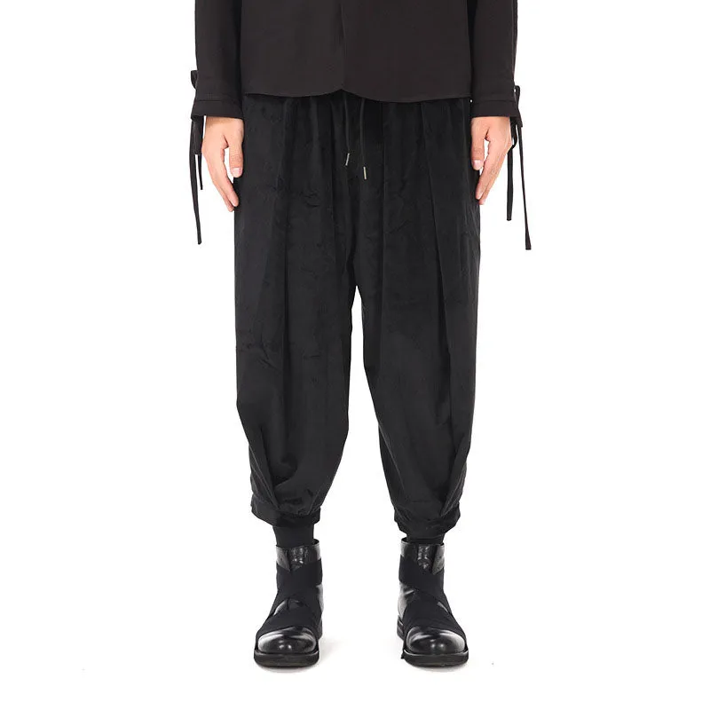 Black Velvet Loose Lounge Pants