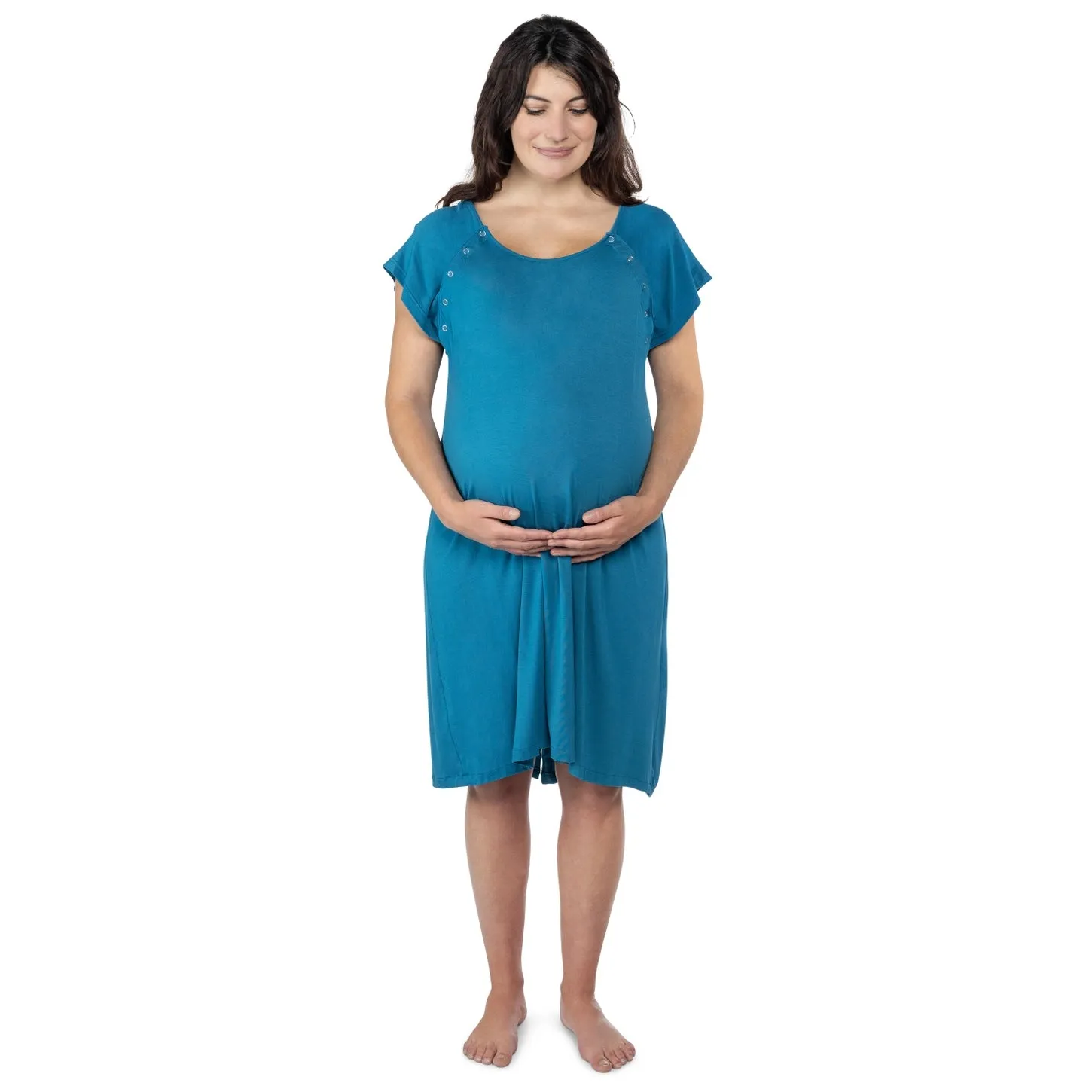 Blue Maternity Labor and Deliver/ Nursing Gown