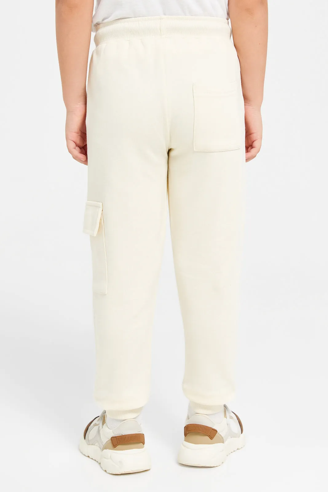 Boys Ivory Hot Wheels Track Pants