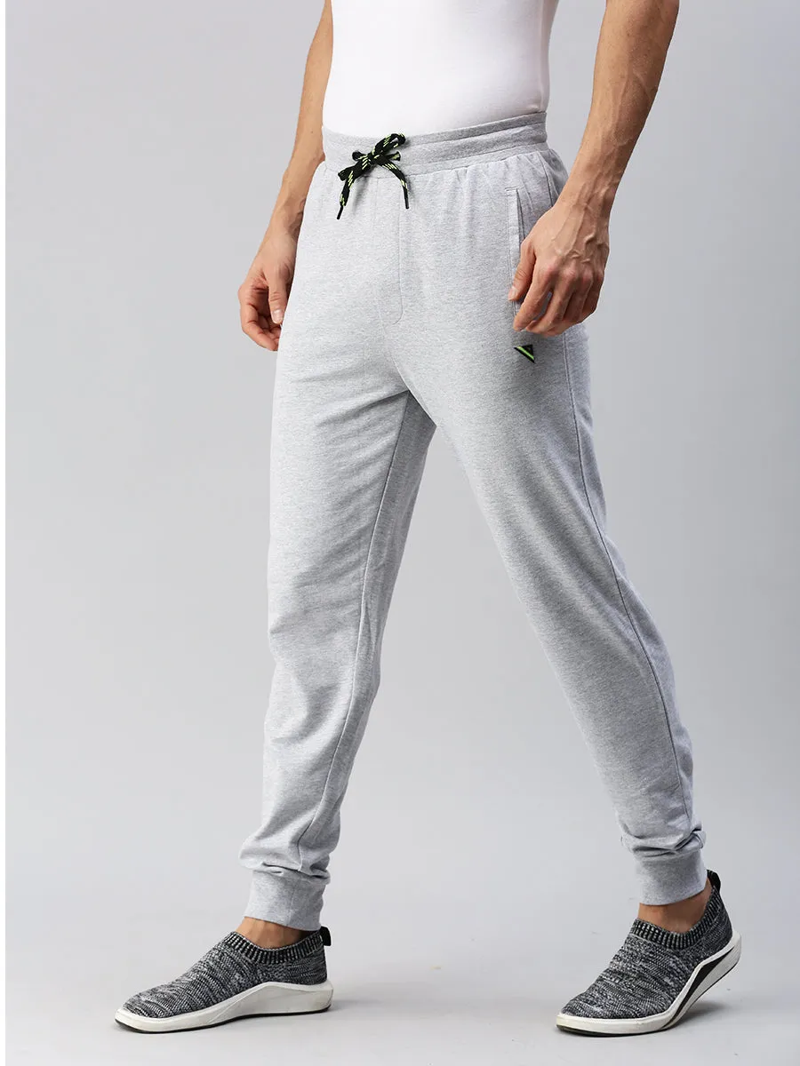 Combed Cotton Rich Grey Melange Jogger pants