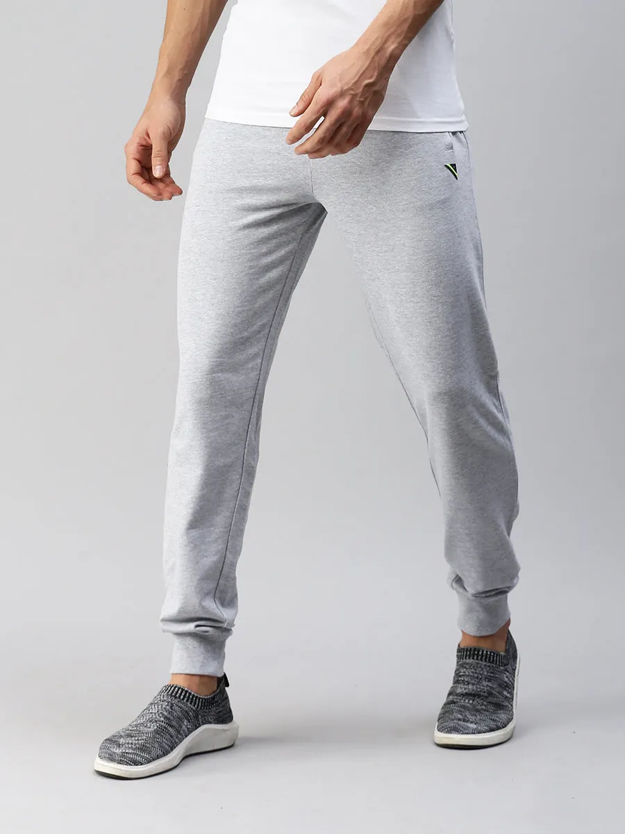 Combed Cotton Rich Grey Melange Jogger pants