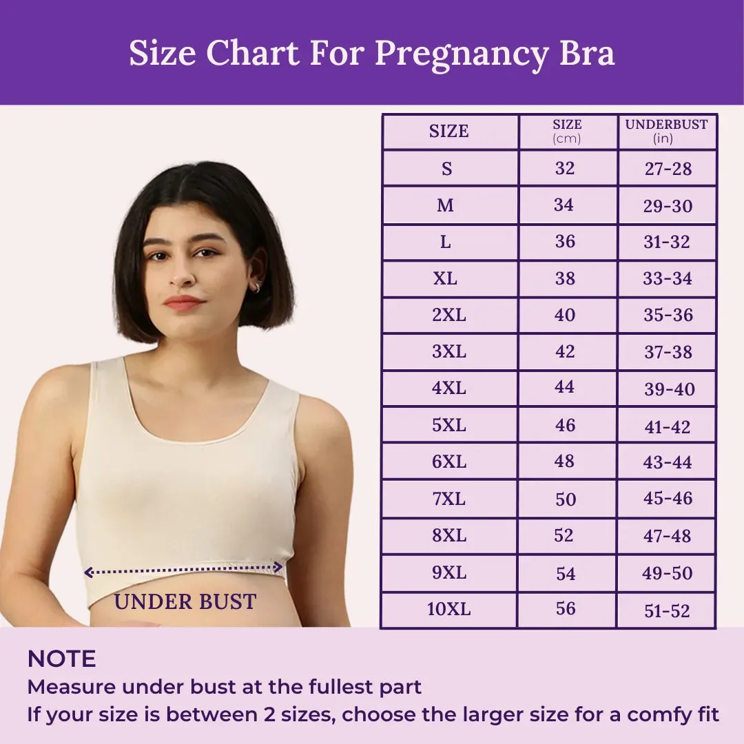 Cotton Maternity Bra | Soft Firm Elastic | No Metal Parts