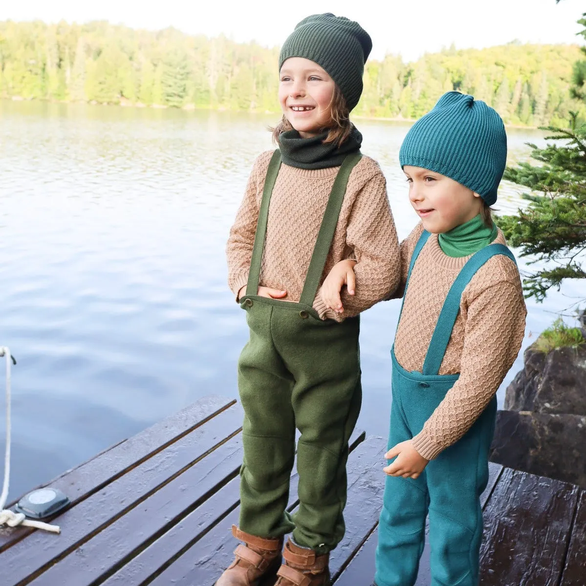 Disana Child Trousers with Straps, Boiled Wool