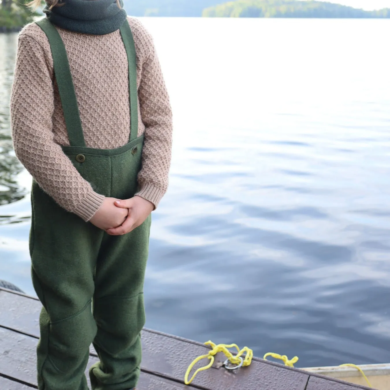 Disana Child Trousers with Straps, Boiled Wool