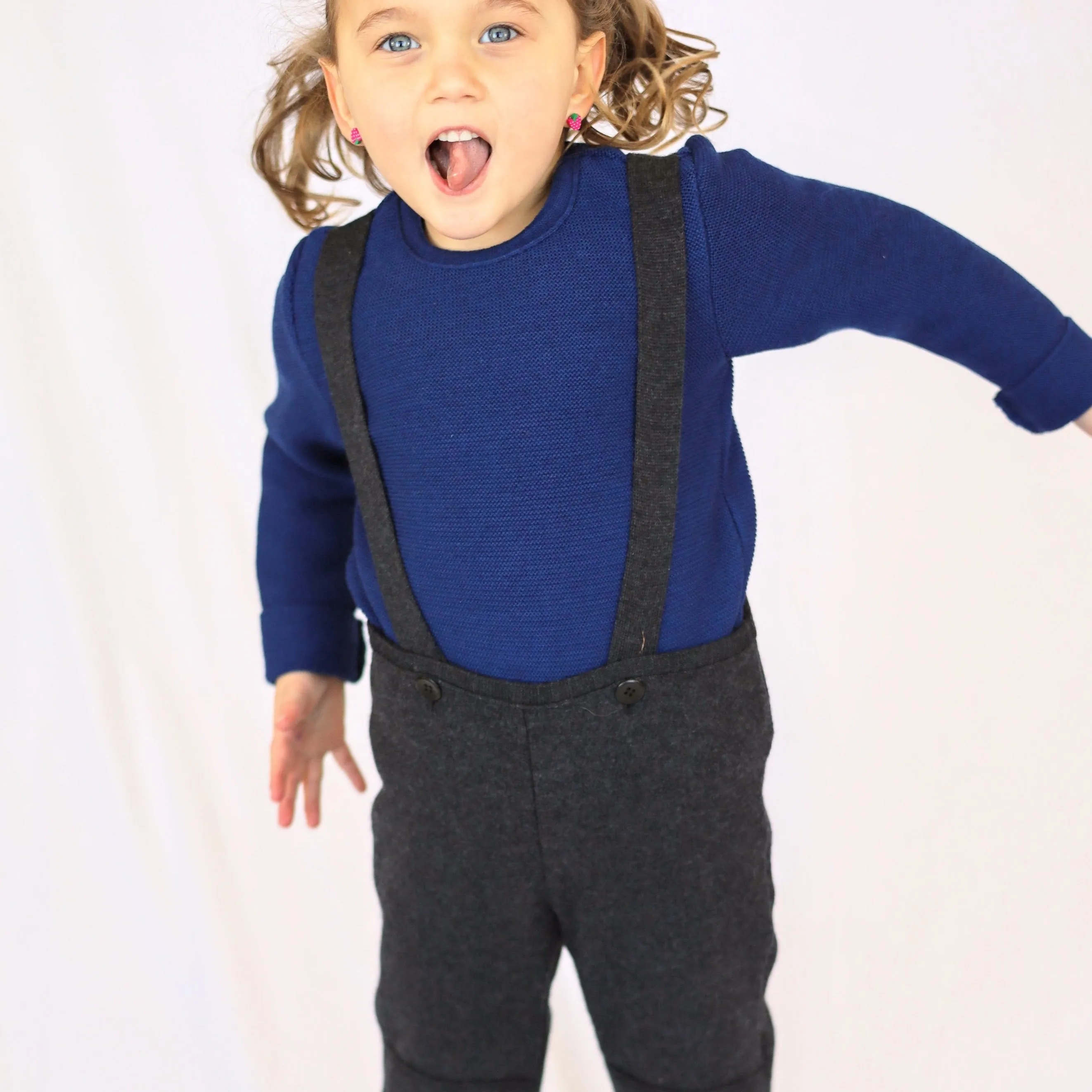 Disana Child Trousers with Straps, Boiled Wool