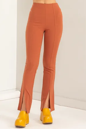 DZ23G489-High-waist Pintuck Flared Pants