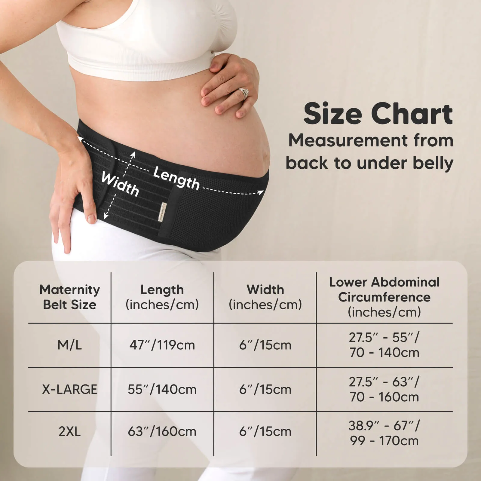 Ease Maternity Support Belt (Midnight Black)