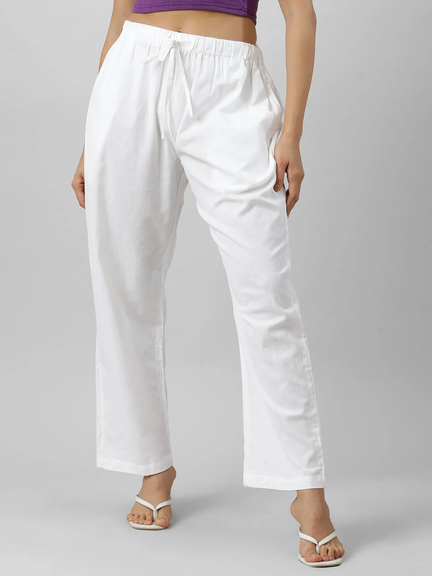 Easy Breezy White Holiday Pants