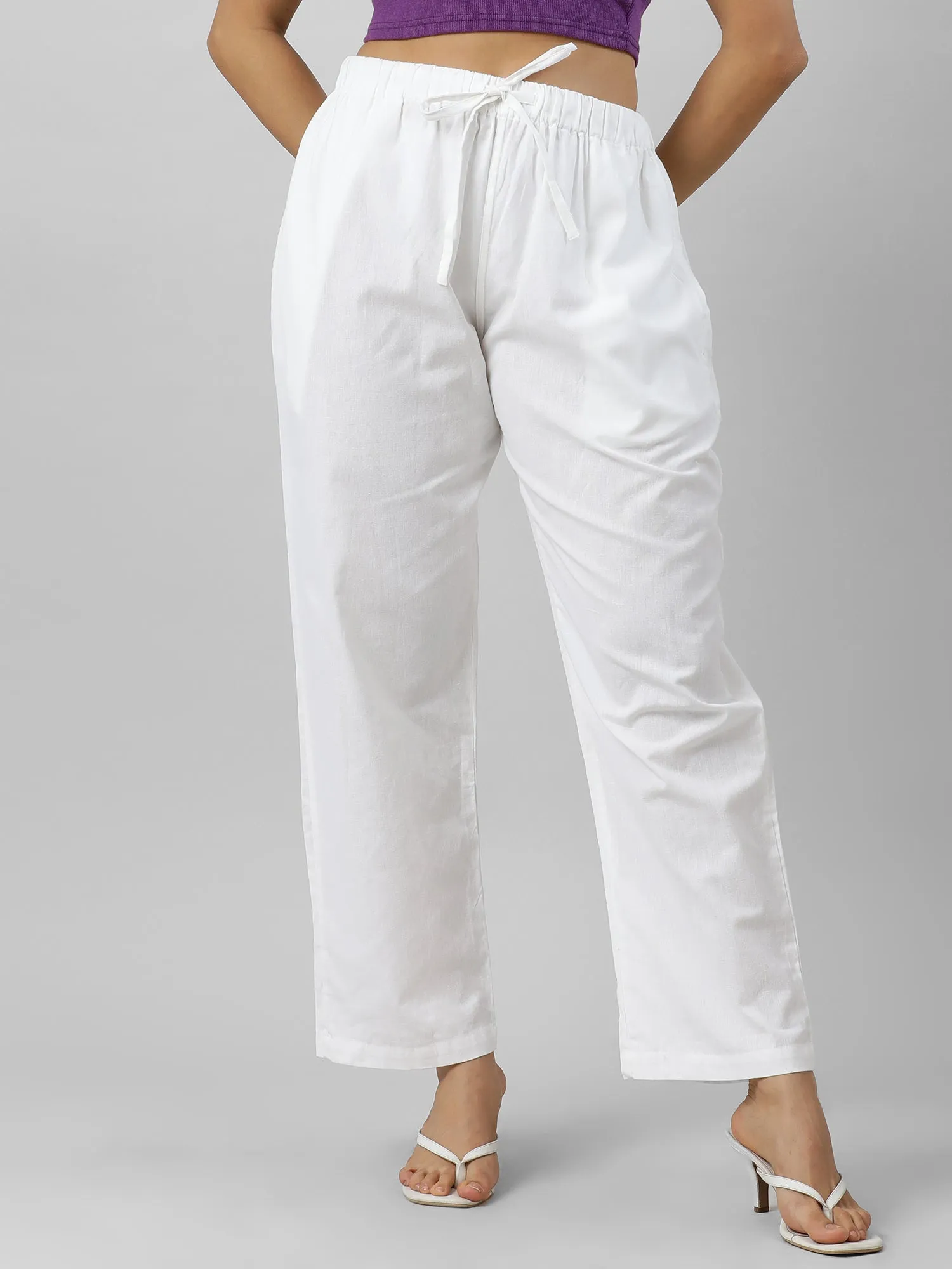 Easy Breezy White Holiday Pants