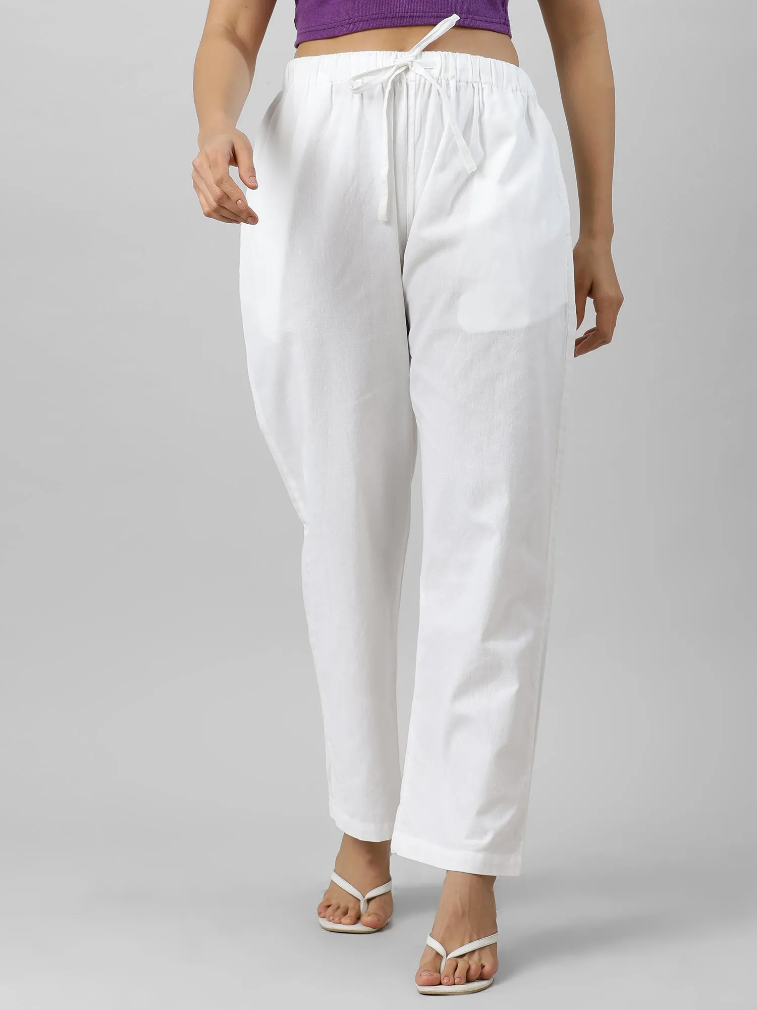 Easy Breezy White Holiday Pants