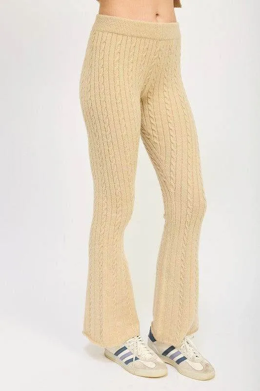 Emory Park Cable Knit Flared Pants