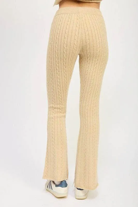 Emory Park Cable Knit Flared Pants