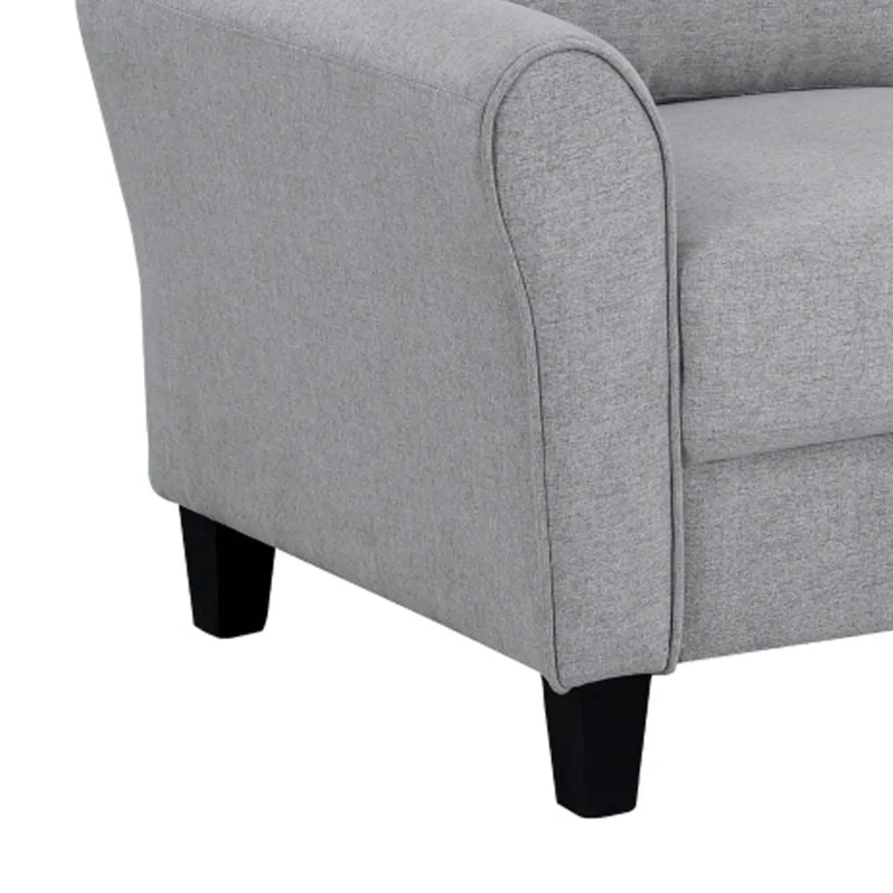 Engi 58" Loveseat, Gray Polyester, Attached Back Cushion By Casagear Home