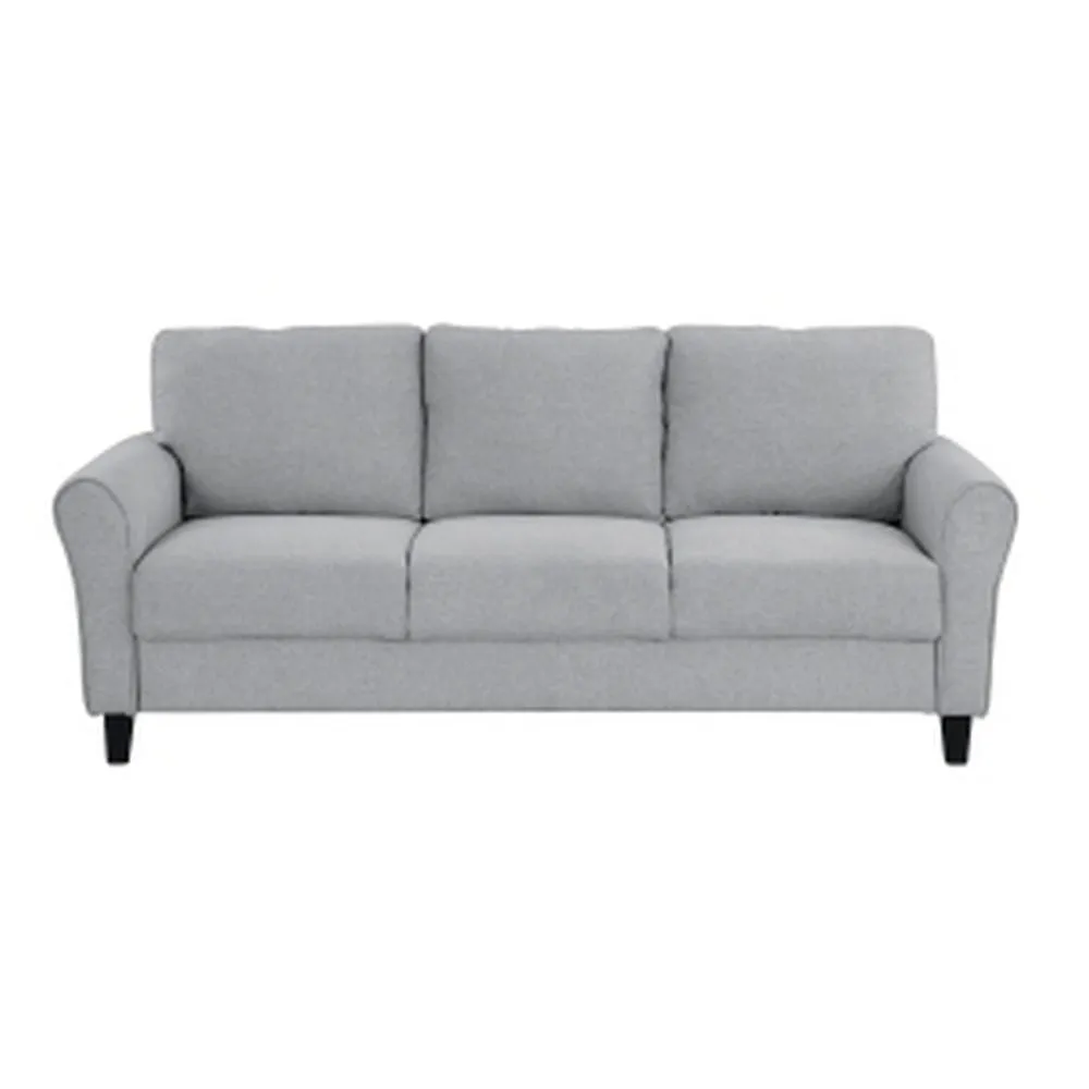 Engi 81" Accent Sofa, Gray Polyester, Attached Back Cushion By Casagear Home