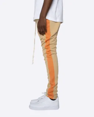 EPTM TRACK PANTS-KHAKI/R.ORANGE