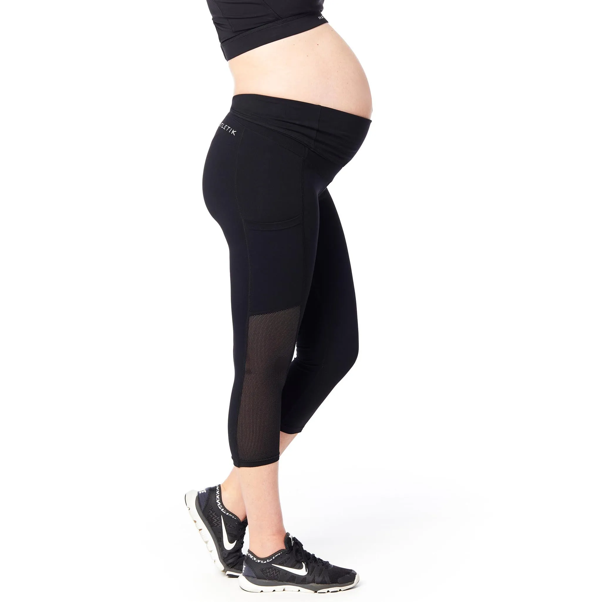 ESPRIT Capri legging with fold over panel and side pocket