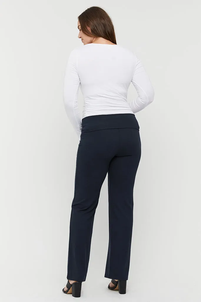 Essential Bamboo Maternity Pants - Dark Navy