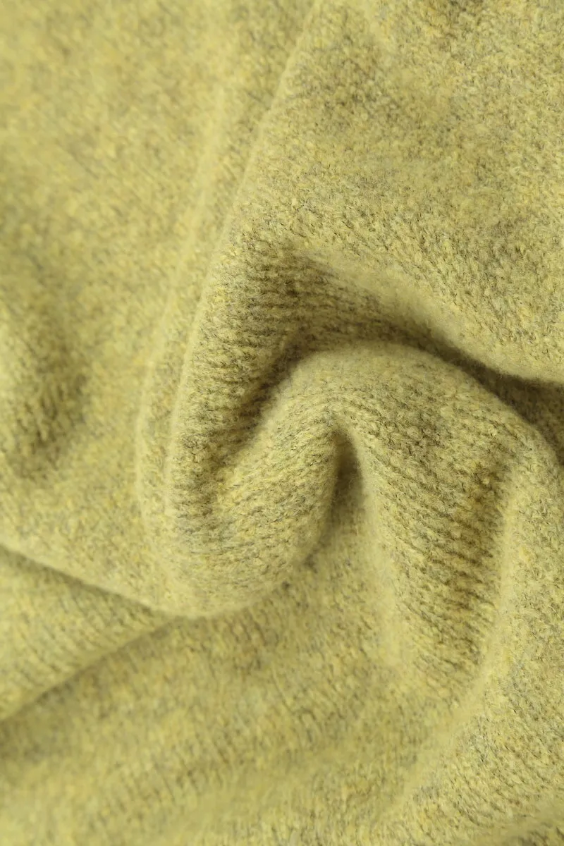 Exposed Seam Golden Lime Wool Sweater