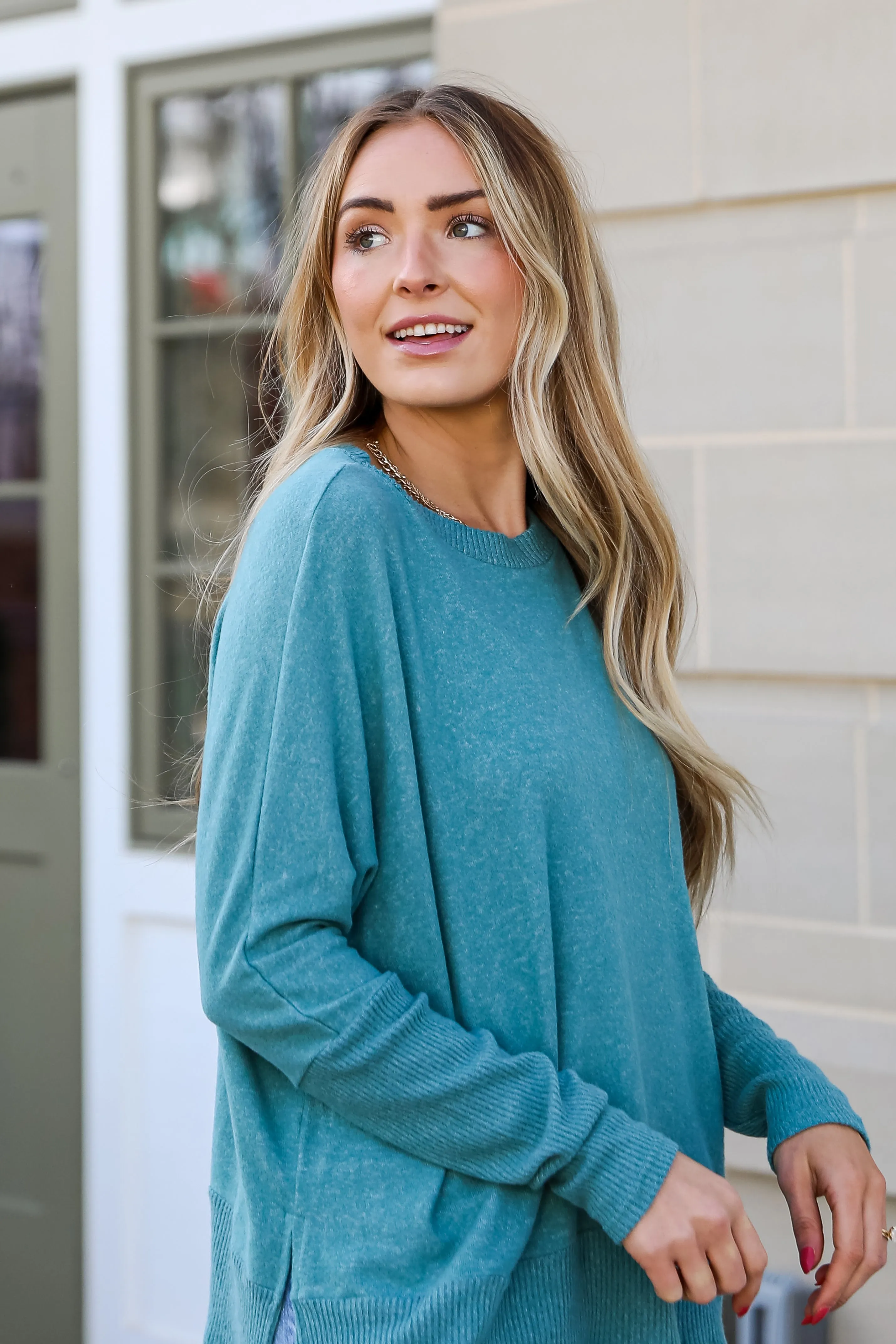 FINAL SALE - Olivia Brushed Knit Top - DU DEAL