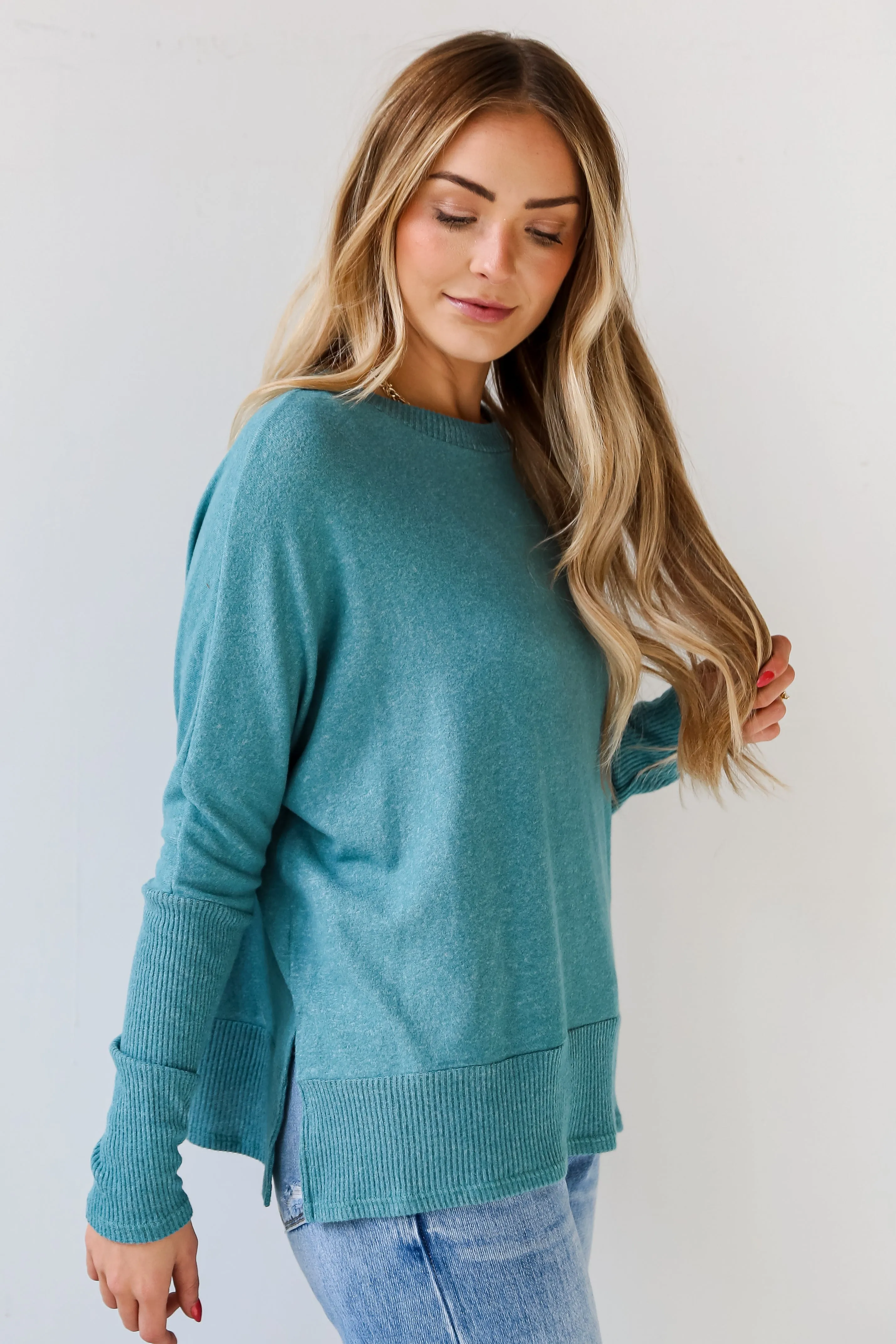 FINAL SALE - Olivia Brushed Knit Top - DU DEAL