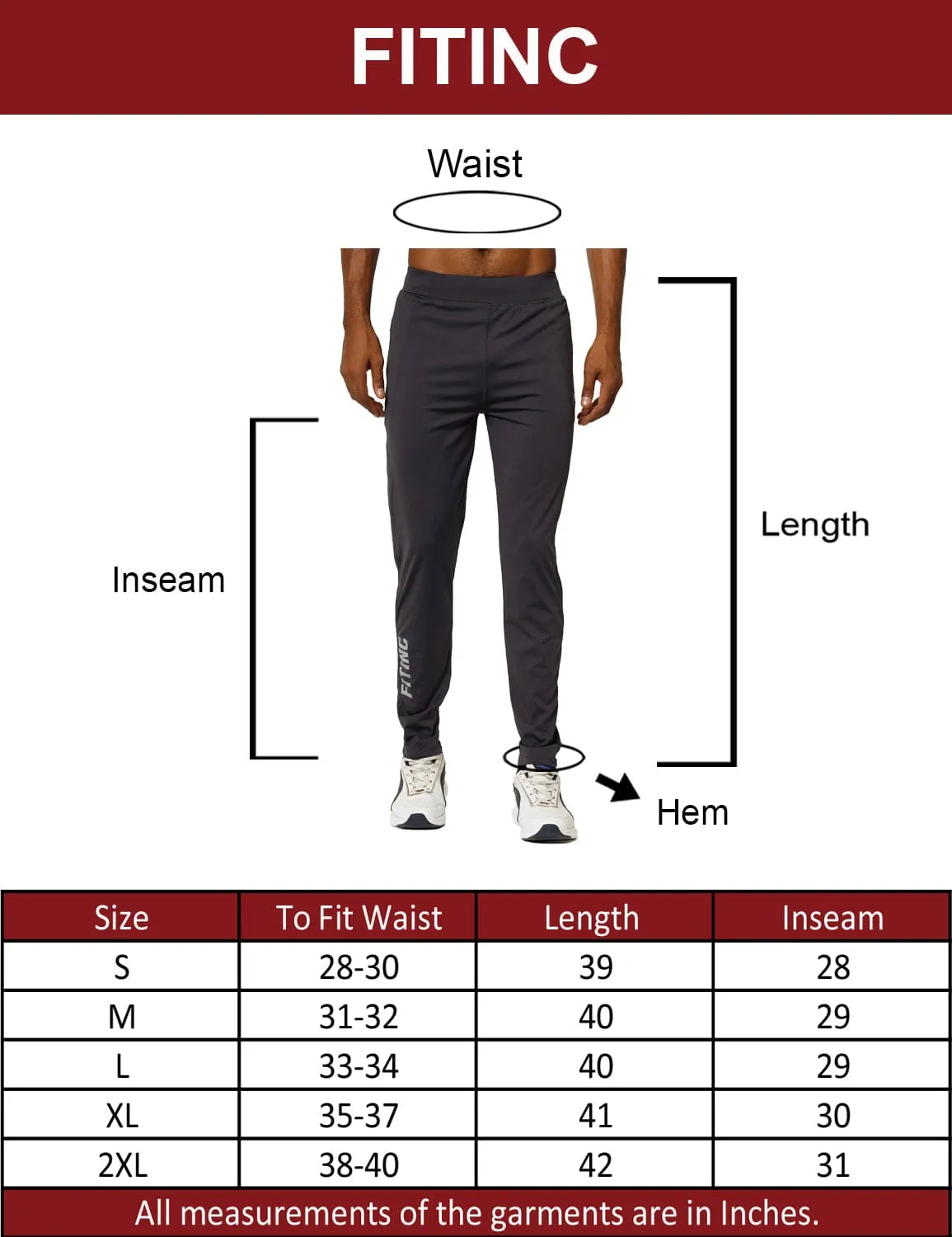 Fitinc Slimfit Grey Trackpant for Gym & Yoga