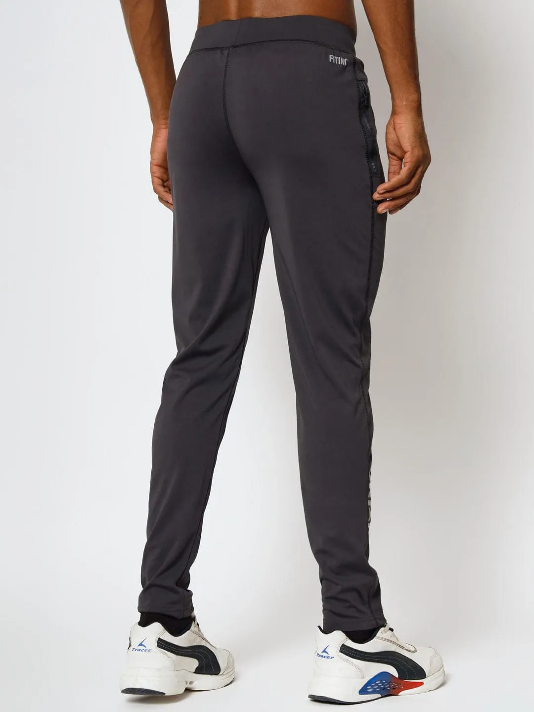 Fitinc Slimfit Grey Trackpant for Gym & Yoga