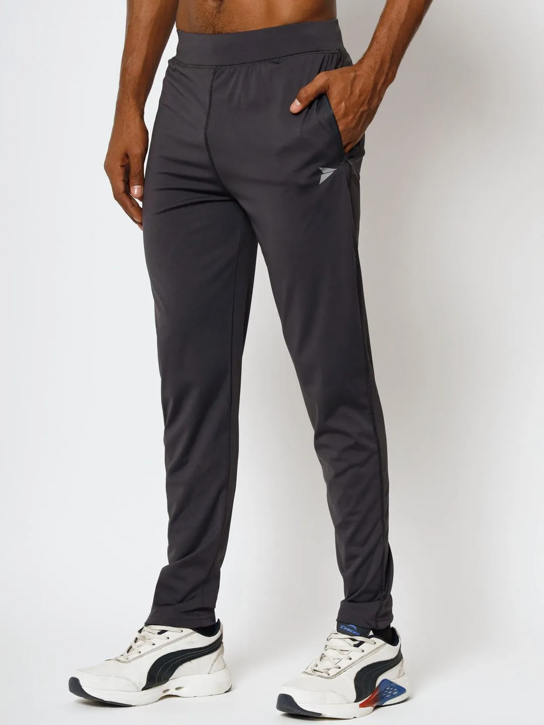 Fitinc Slimfit Grey Trackpant for Gym & Yoga