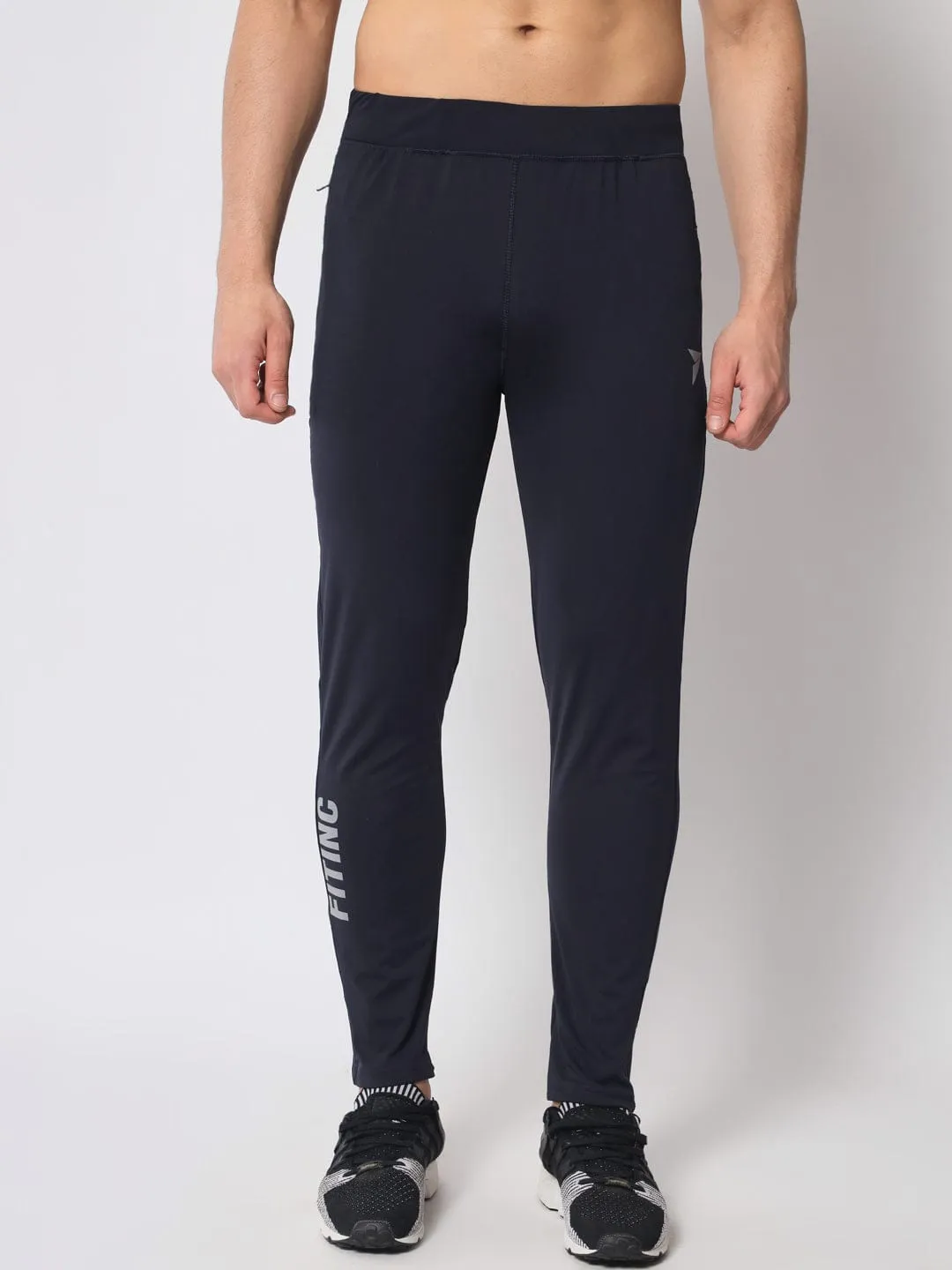 Fitinc Slimfit Navy Blue Trackpant for Gym & Yoga