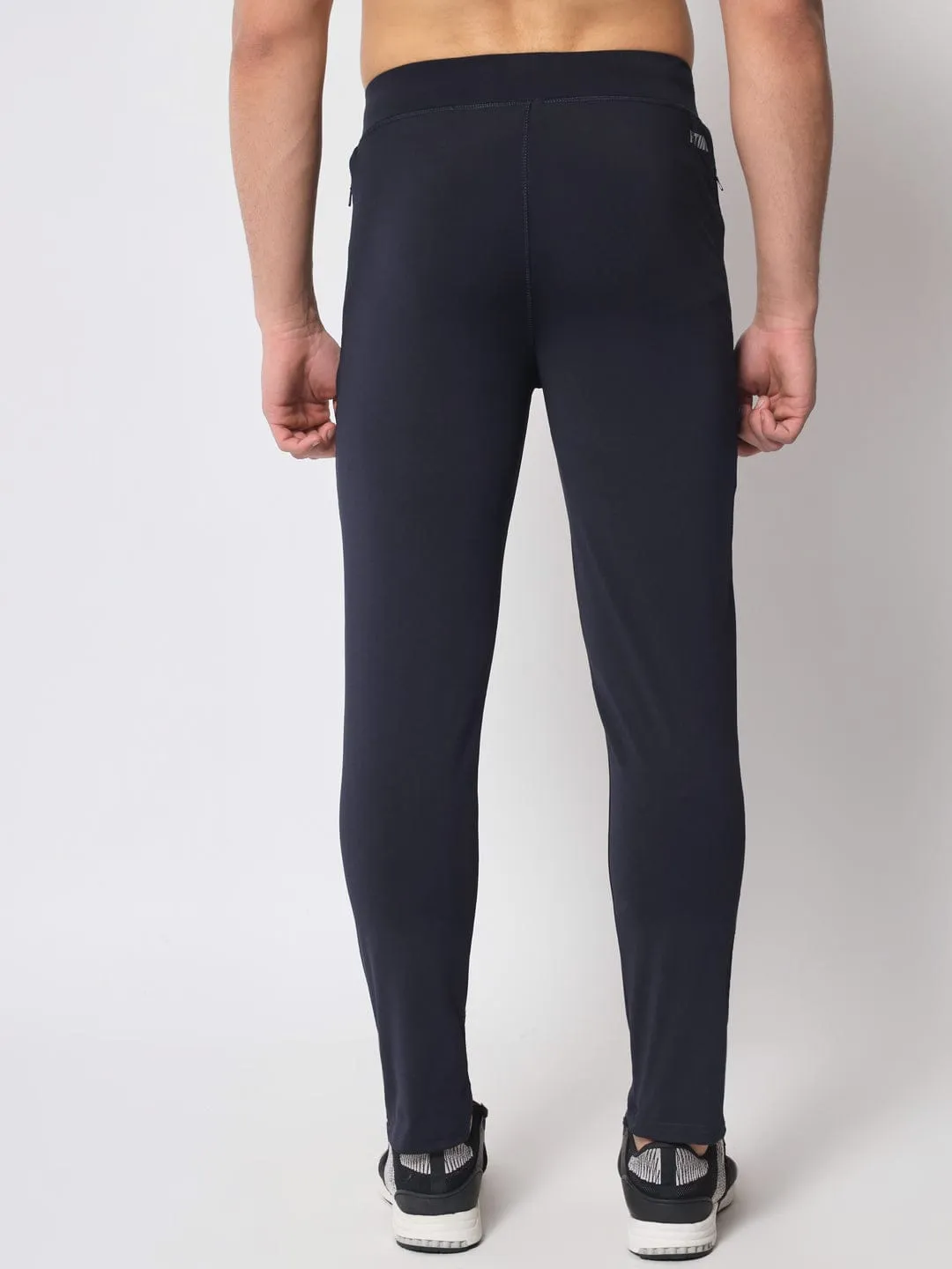 Fitinc Slimfit Navy Blue Trackpant for Gym & Yoga