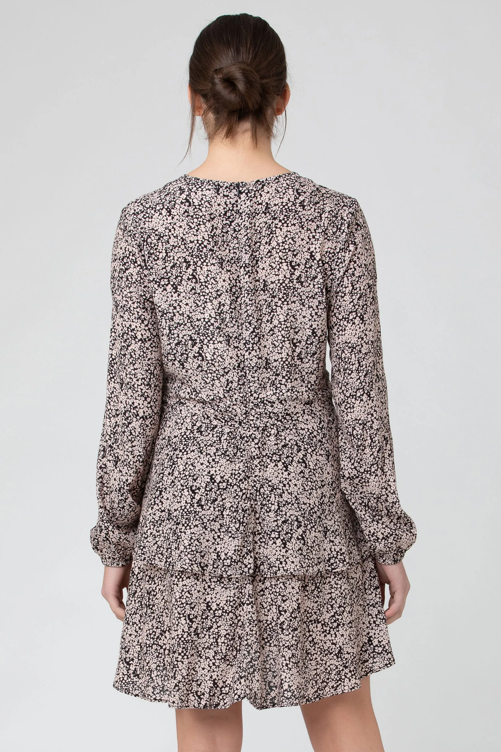 Florence Layered Dress Black / Dusty Pink by Ripe