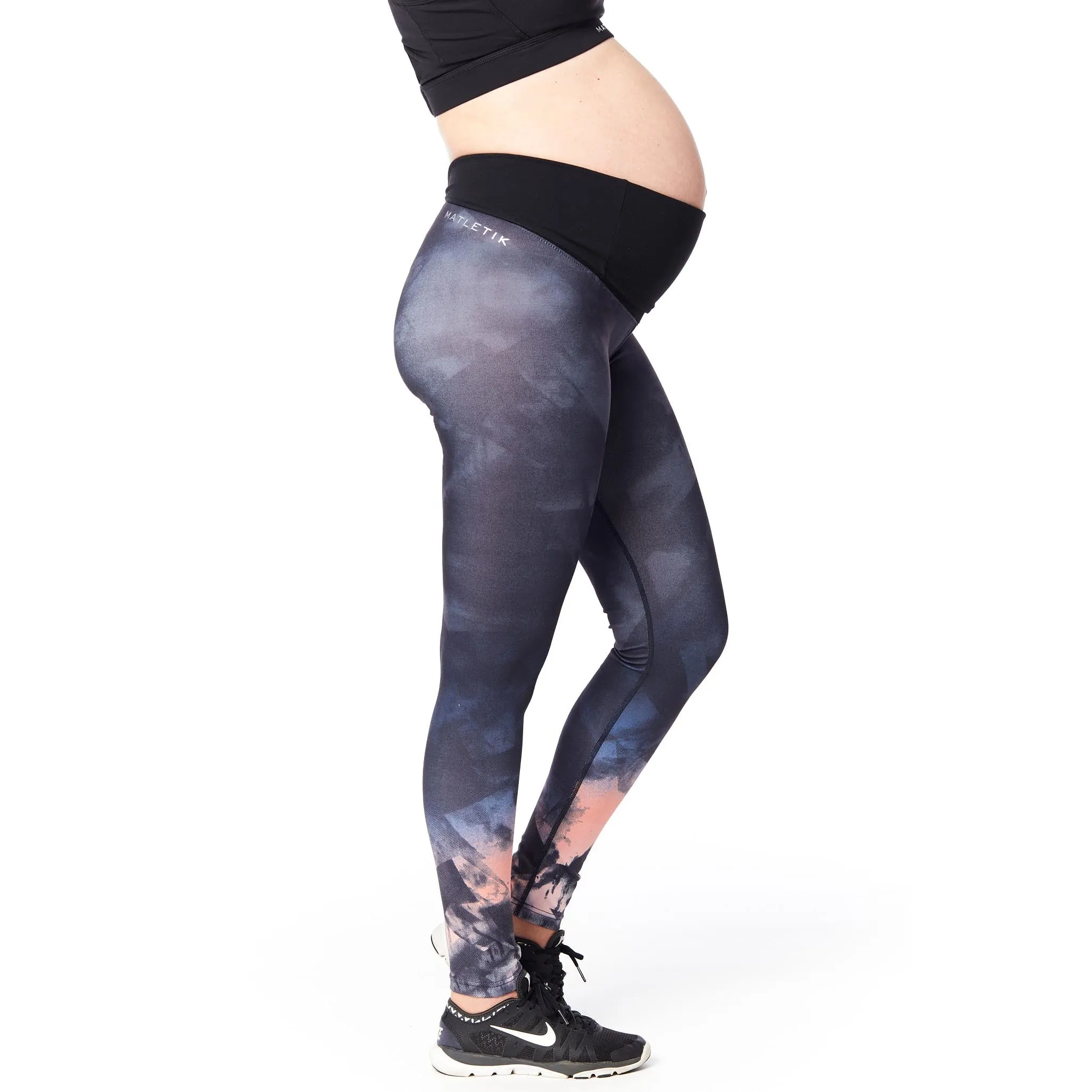 FORCE Full length leggings with fold over panel