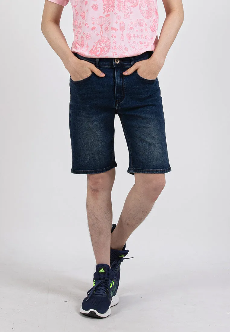 Forest Stretchable Jeans Bermuda Shorts Denim Short Pants Men | Seluar Pendek - 670214