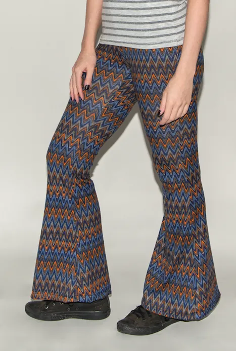 FSLA "Kosmic Blues" High Waisted Flared Bellbottoms