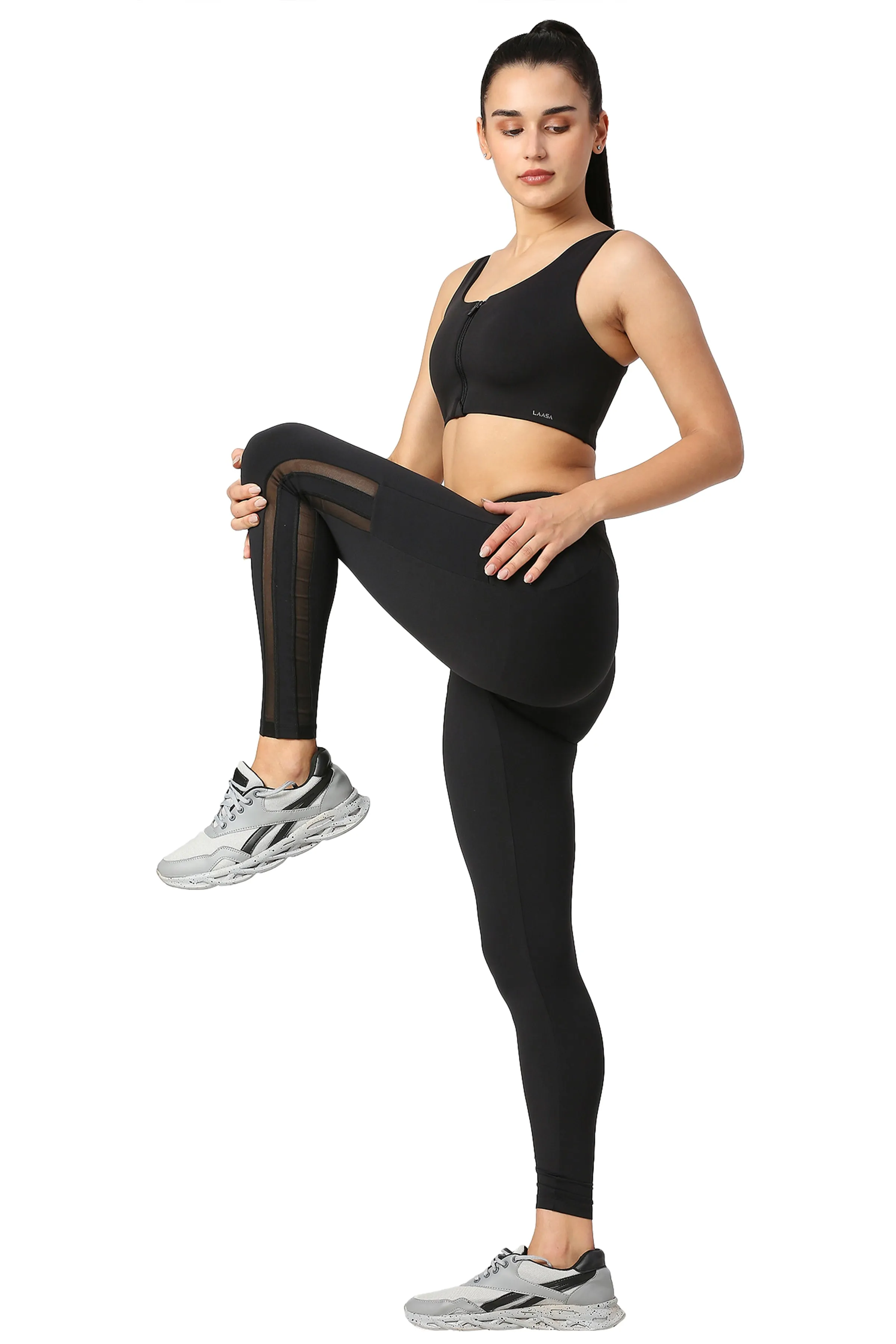 GO TRAIN ANKLE LENGTH MESH WORKOUT TIGHTS