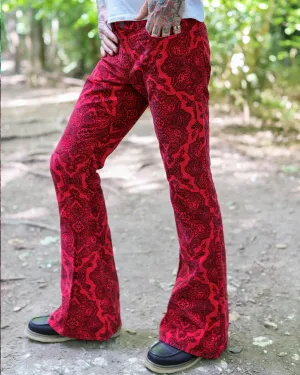 Hendrix Paisley Corduroy Retro Bell Bottom Flares