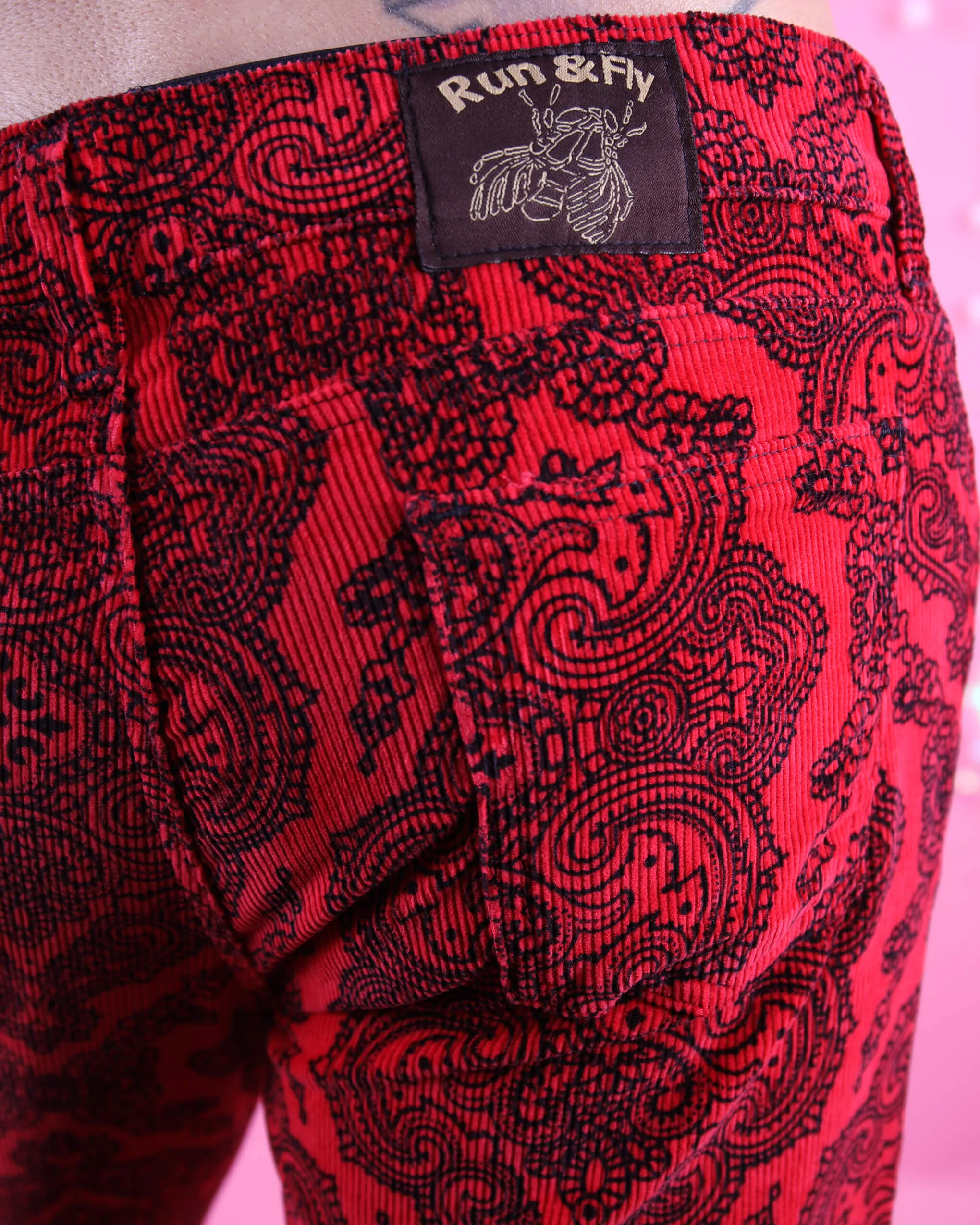 Hendrix Paisley Corduroy Retro Bell Bottom Flares