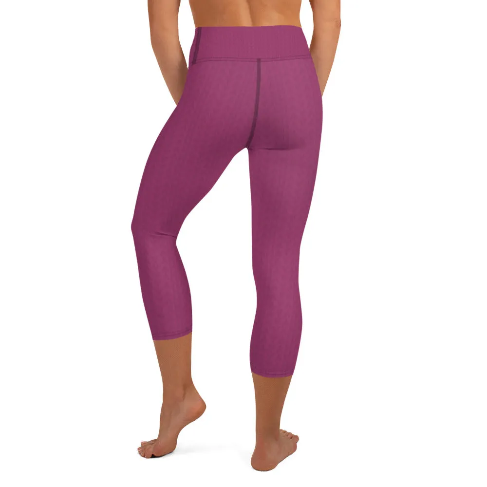 Hibiscus Purple High Waist Capri