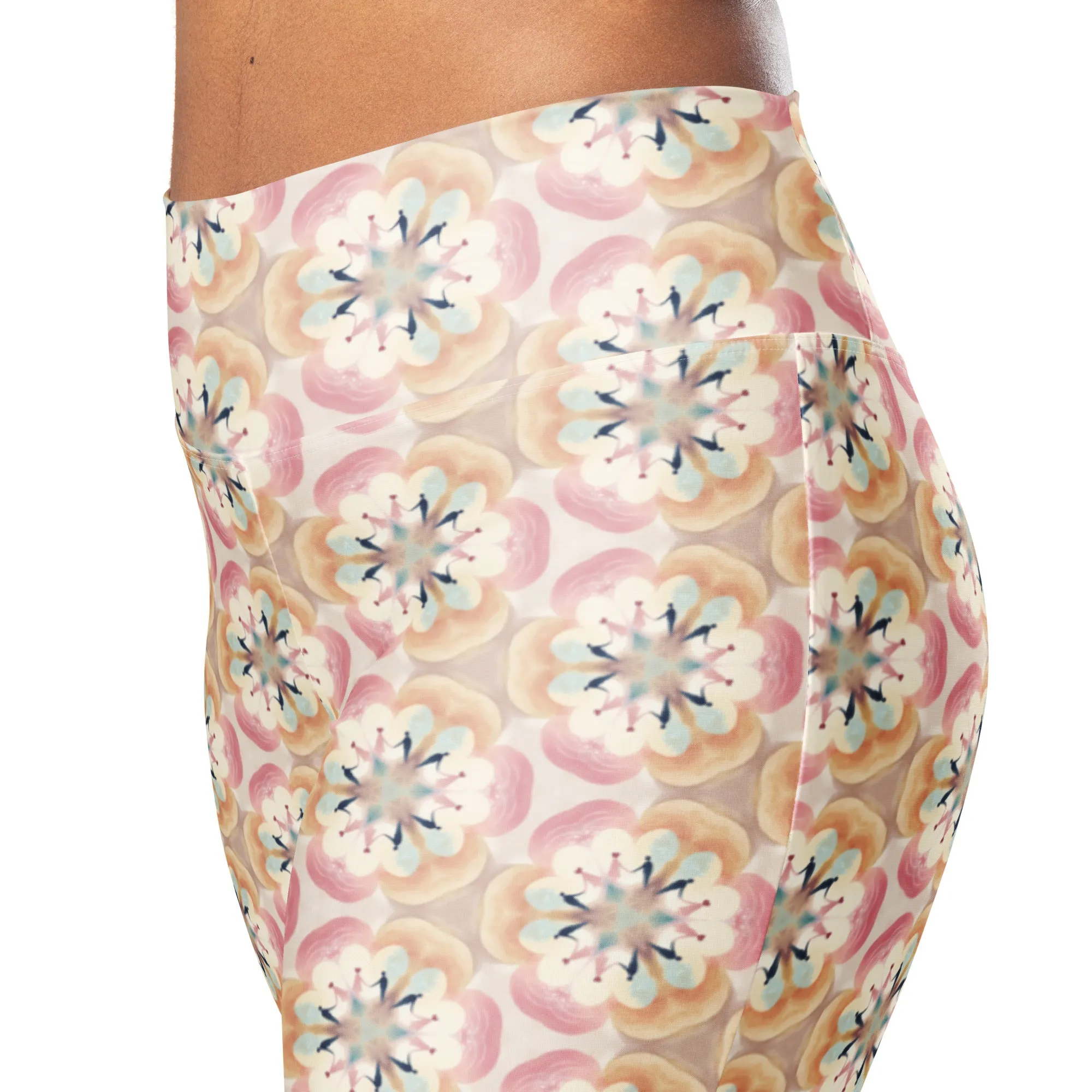 High-Rise Flared Leggings Pastel Petals