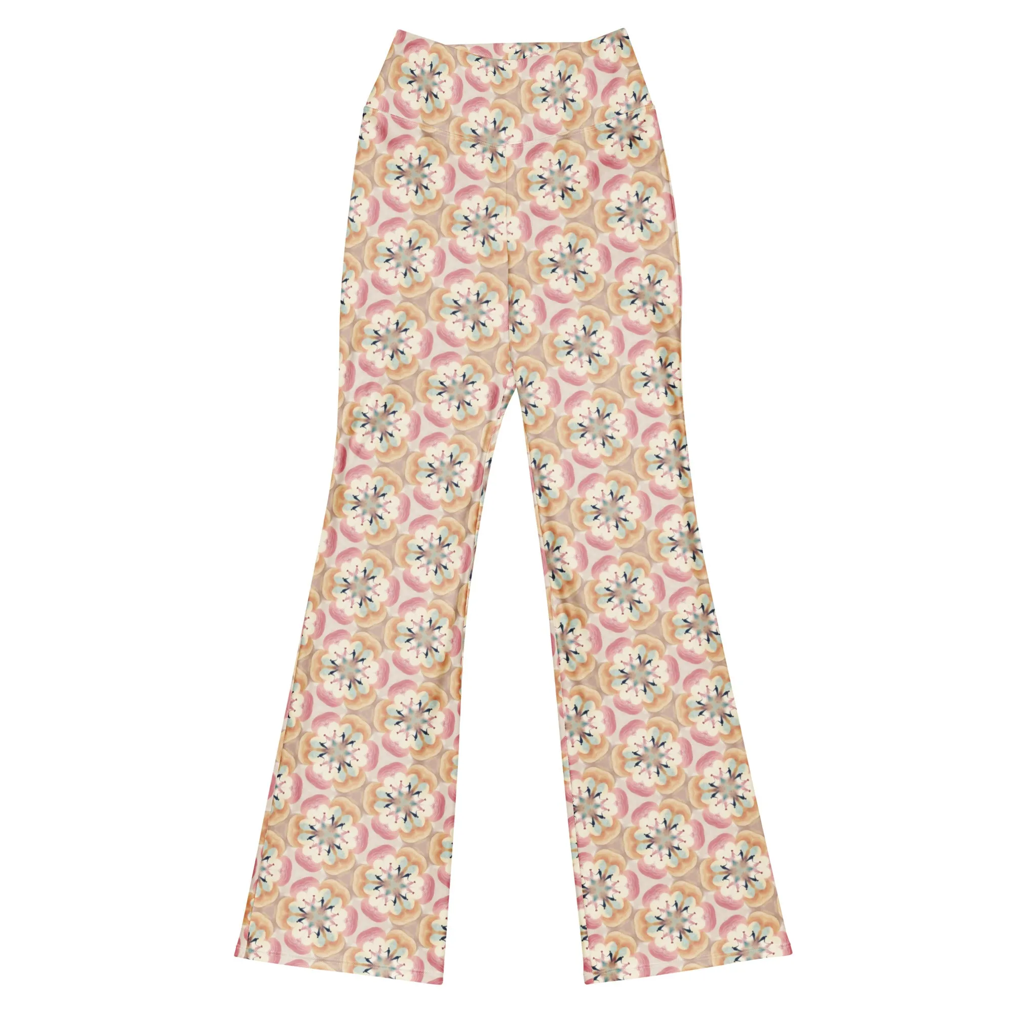 High-Rise Flared Leggings Pastel Petals