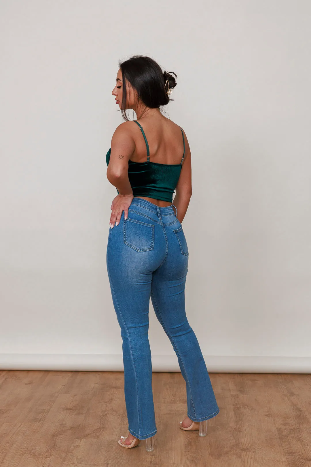 High Waist Flared Jeans